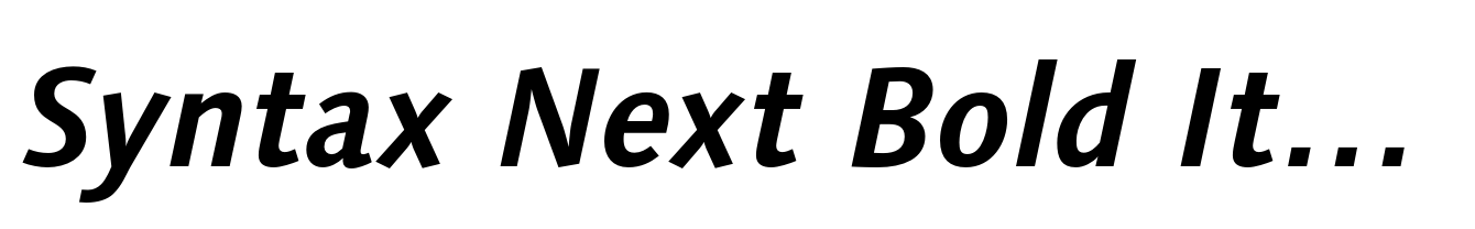 Syntax Next Bold Italic